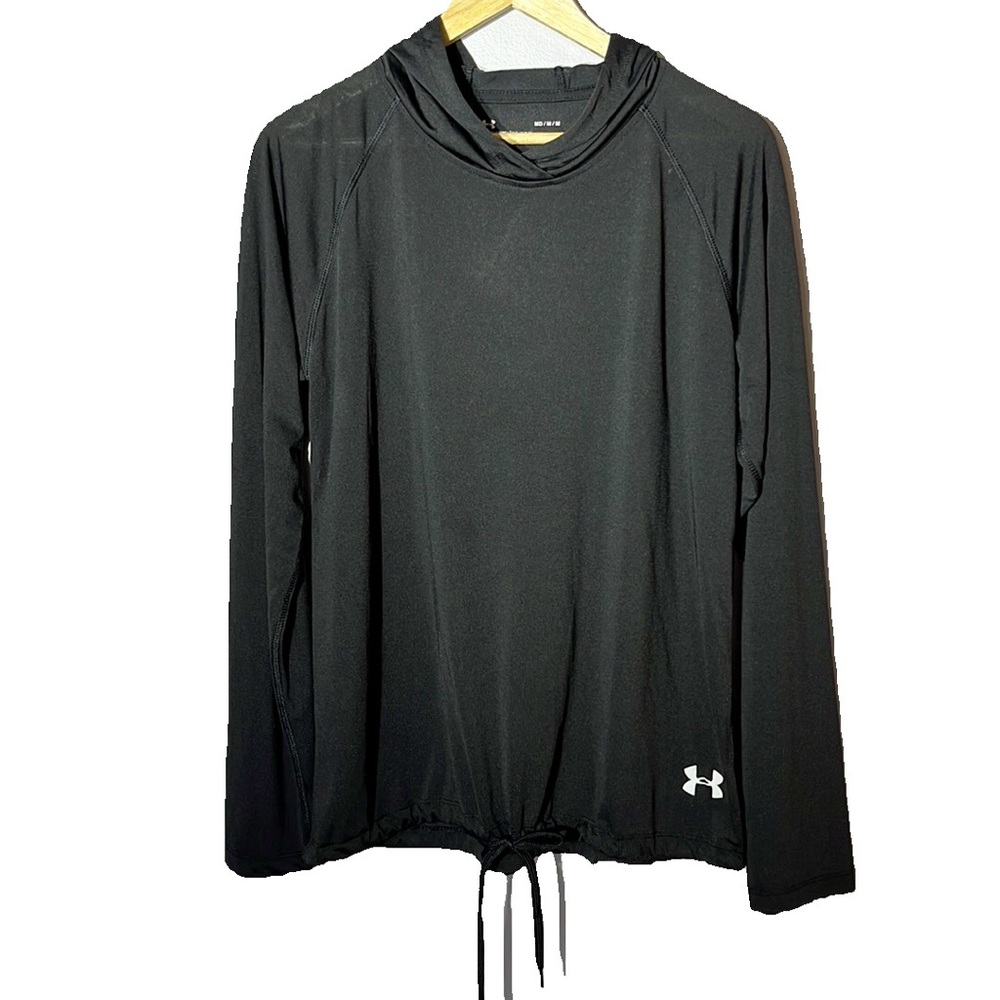 Under Armour HEATGEAR Velocity Twist Hoodie Black, Women’s, Size M, Long Sleeve